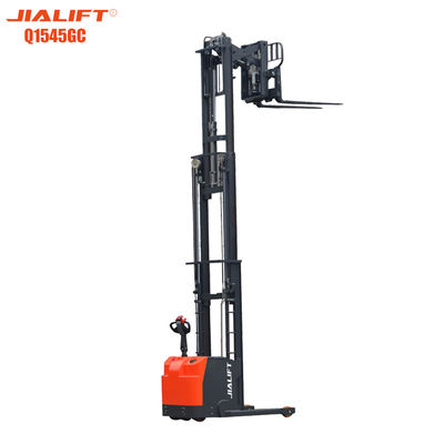 qualité  UL Electric Reach Walkie Stacker Standing On 1500kg Lifting Height 4500mm usine